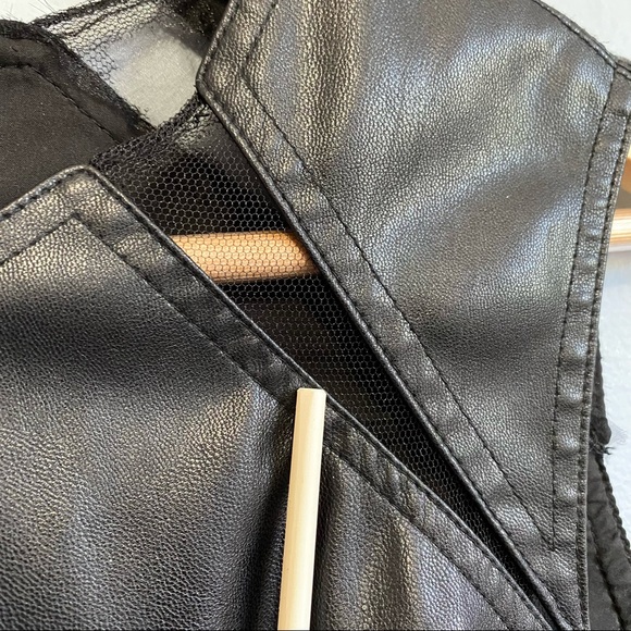 KF/KaufmanFranco Collective Faux Leather Cutout Sleeveless Top - Picture 5 of 15